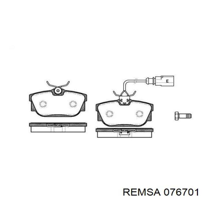 Pastillas de freno traseras 076701 Remsa