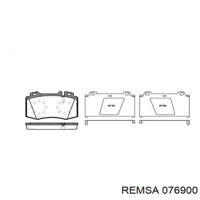 Передние тормозные колодки 076900 Remsa