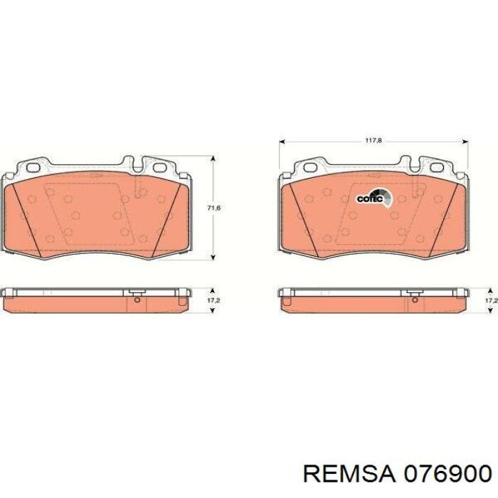 Купить 076900 Remsa Колодки тормозные