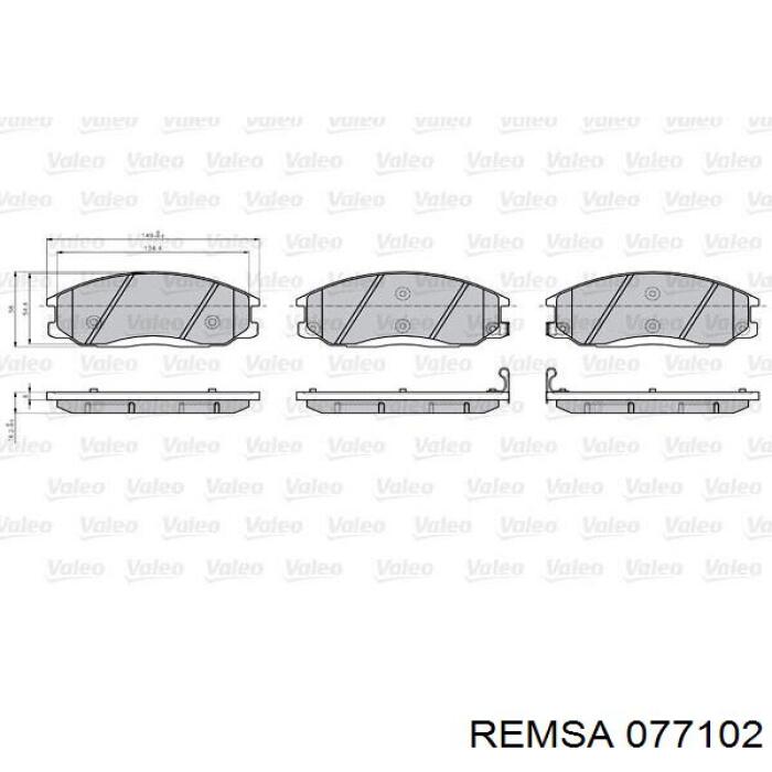 077102 Remsa Колодки передние