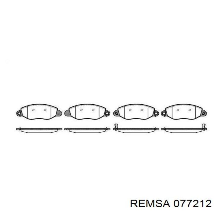 Передние тормозные колодки 077212 Remsa