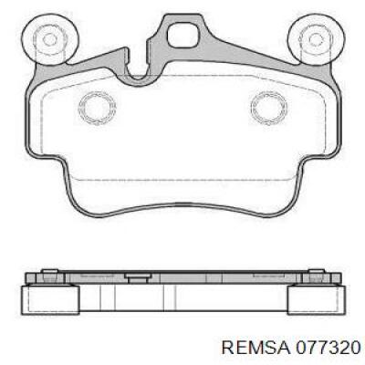 Передние тормозные колодки 077320 Remsa