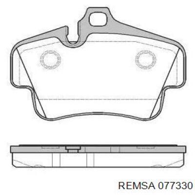 Задние тормозные колодки 077330 Remsa