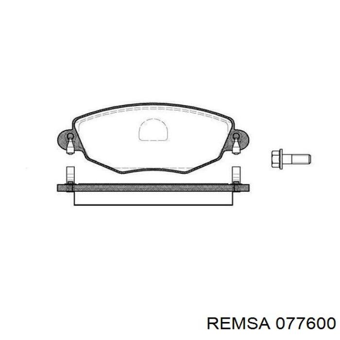 Передние тормозные колодки 077600 Remsa