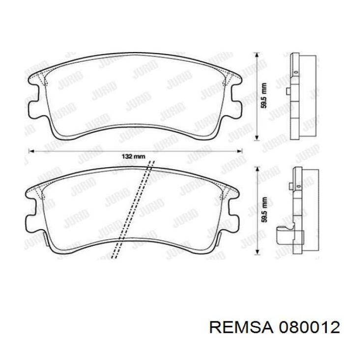 Тормозные колодки Remsa 080012