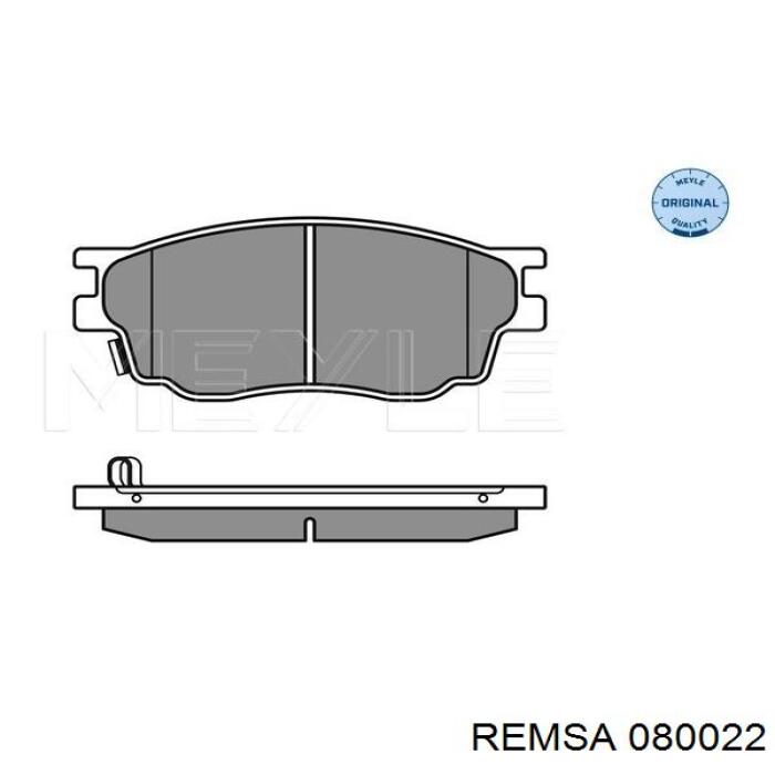 Передние тормозные колодки 080022 Remsa