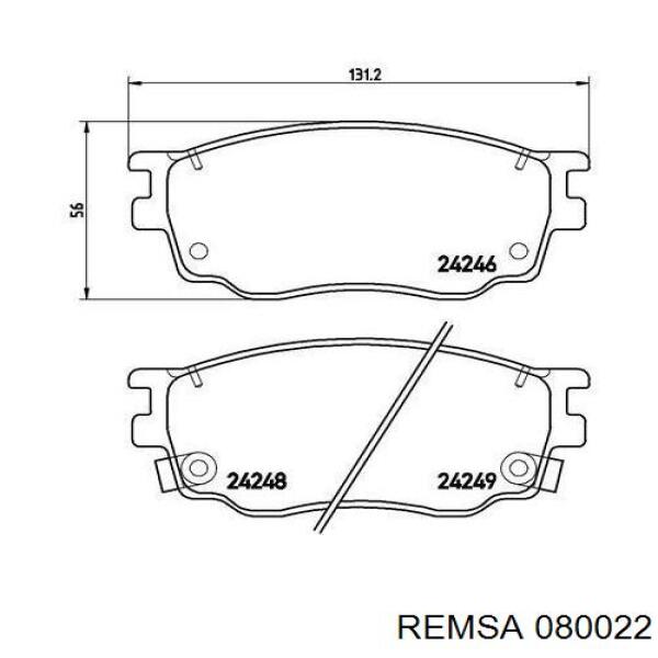 Тормозные колодки Remsa 080022
