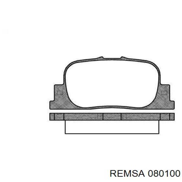 Задние тормозные колодки 080100 Remsa