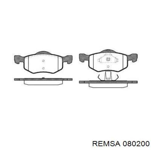 Передние тормозные колодки 080200 Remsa