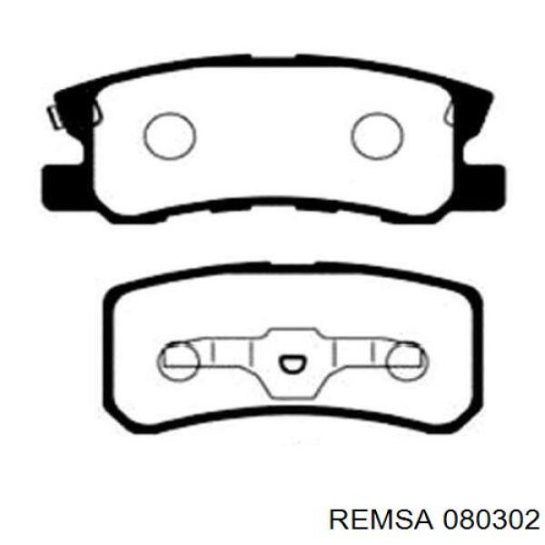 Задние дисковые колодки Remsa 080302