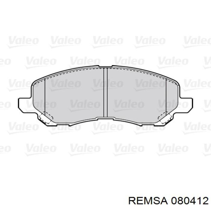 Тормозные колодки Remsa 080412