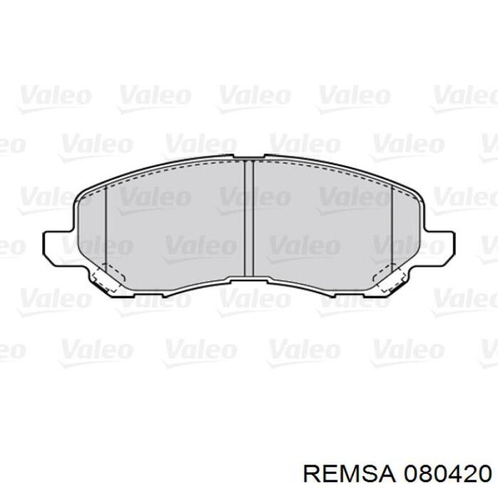 Передние тормозные колодки 080420 Remsa