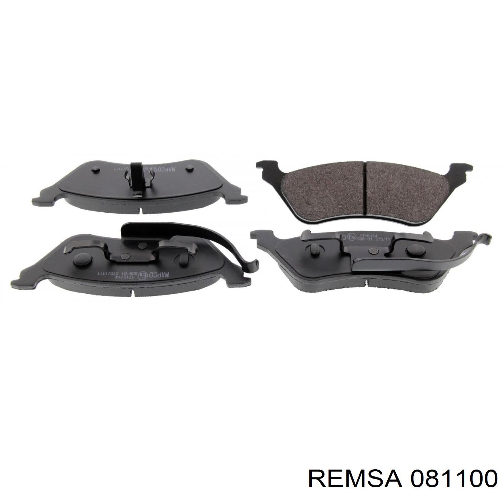 Купить 081100 Remsa Колодки тормозные задние, дисковые