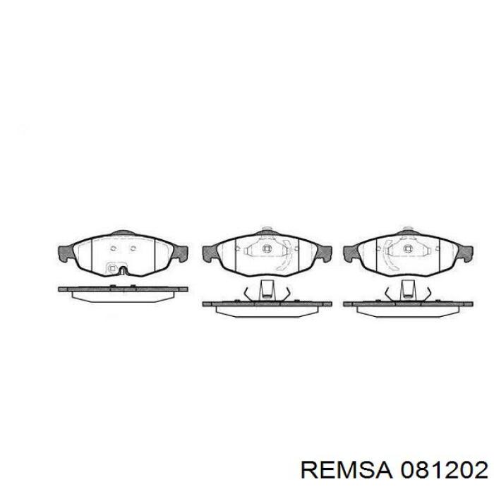 0812.02 Remsa колодки тормозные передние дисковые