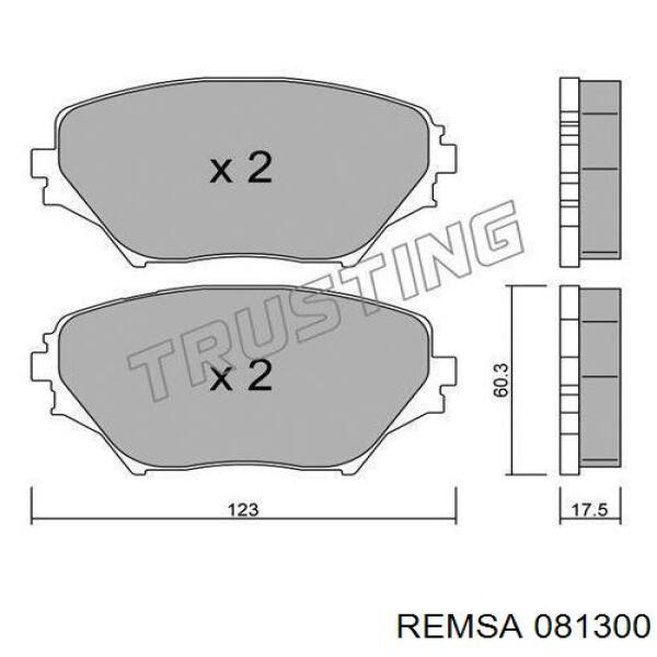 Купить 081300 Remsa Колодки тормозные