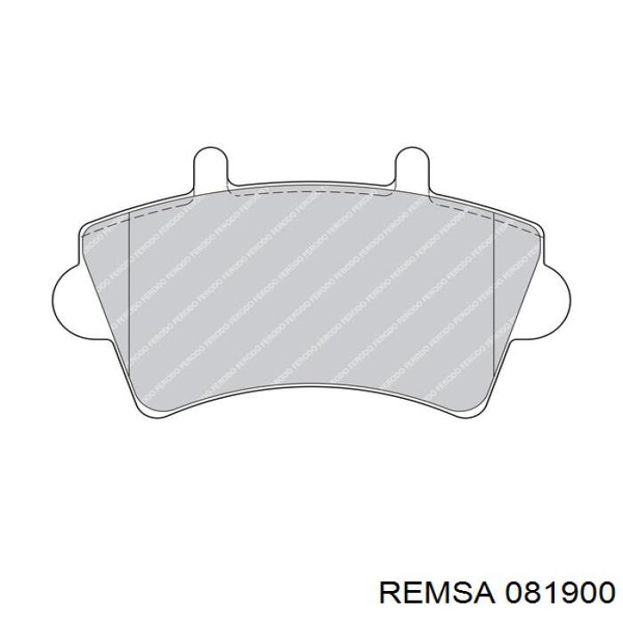 081900 Remsa Колодки передние