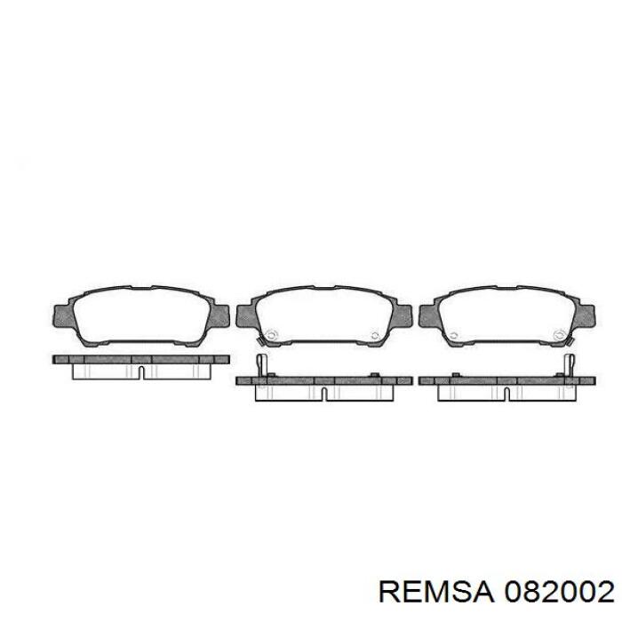 Задние тормозные колодки 082002 Remsa