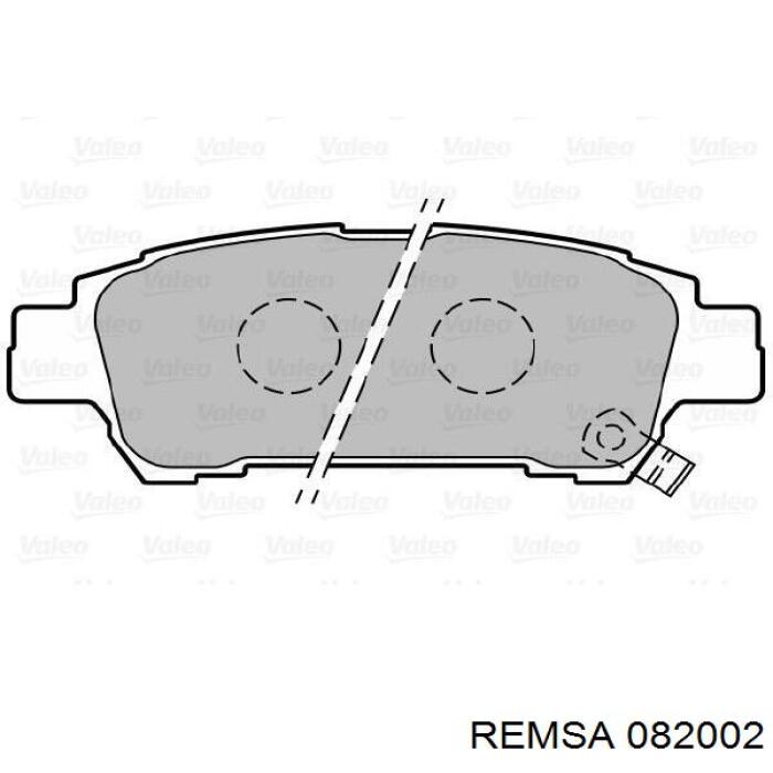 Купить 082002 Remsa Колодки тормозные задние, дисковые
