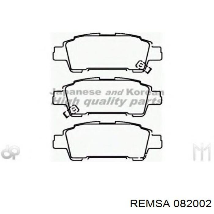 Купить 082002 Remsa Колодки тормозные задние, дисковые