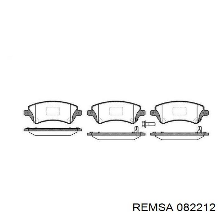 Передние тормозные колодки 082212 Remsa