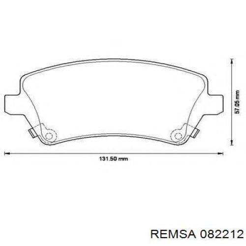 Купить 082212 Remsa Колодки тормозные