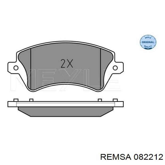 Передние тормозные колодки 082212 Remsa