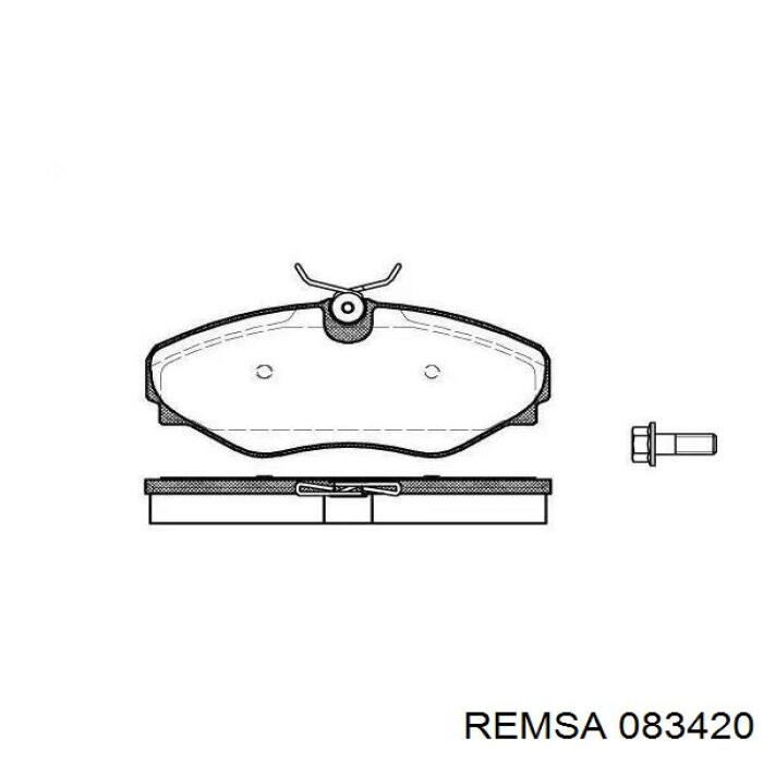 Передние тормозные колодки 083420 Remsa