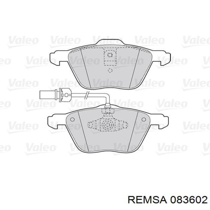 Передние тормозные колодки 083602 Remsa