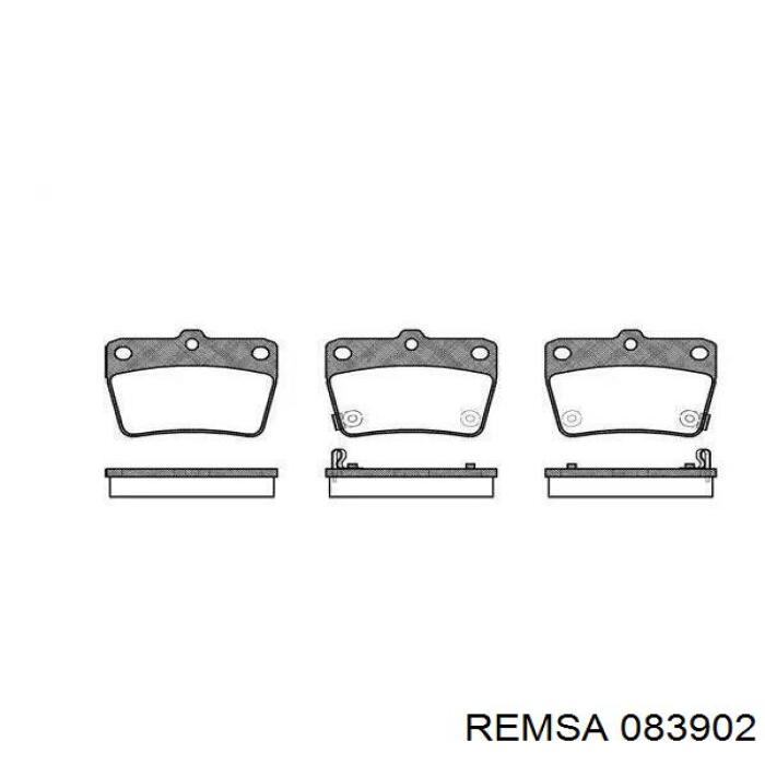 Задние тормозные колодки 083902 Remsa