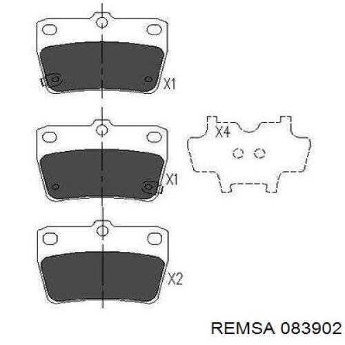 Колодки дисковые  Remsa 083902 цена, от 687.5 UAH
