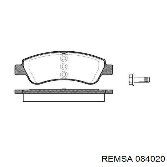 Передние тормозные колодки 084020 Remsa