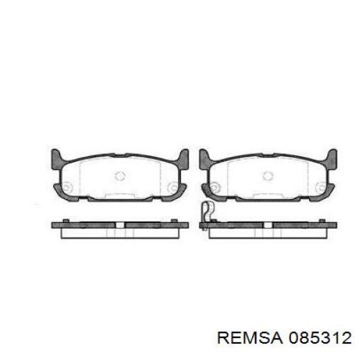 Задние тормозные колодки 085312 Remsa