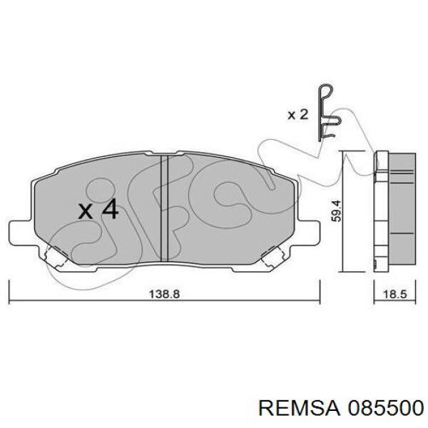 Купить 085500 Remsa Колодки тормозные