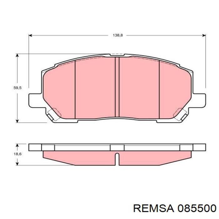 Колодки Remsa 085500 цена, от 31.43 USD