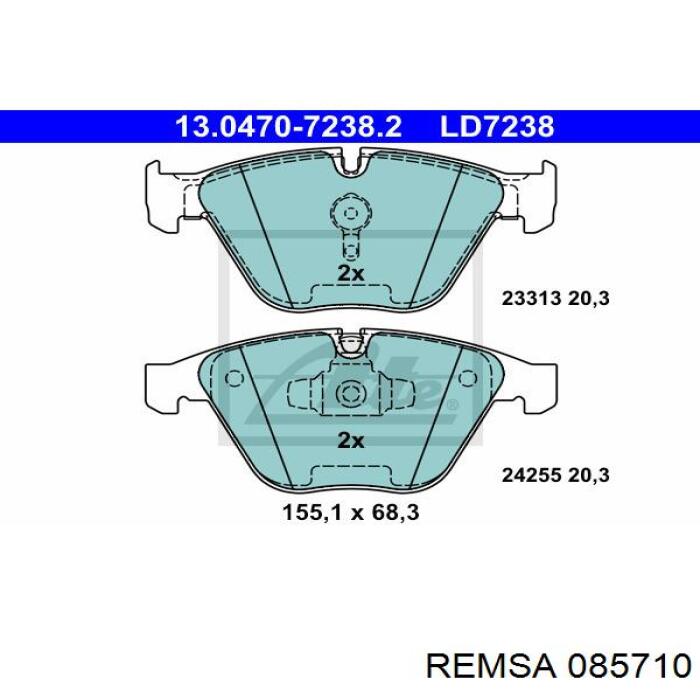 Тормозные колодки Remsa 085710
