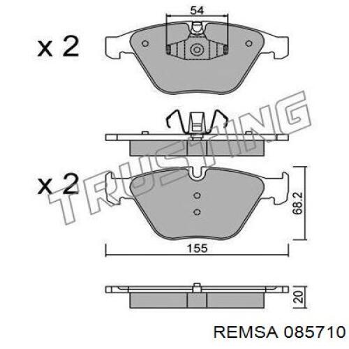 085710 Remsa Колодки передние