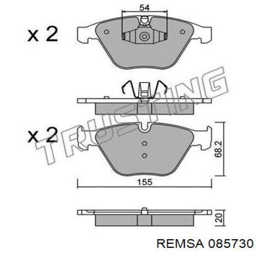 085730 Remsa Колодки передние