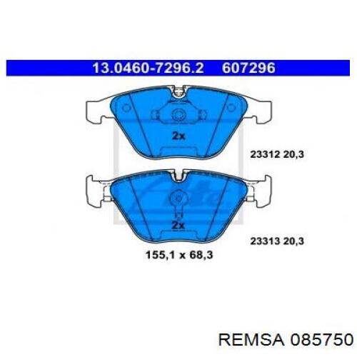 Тормозные колодки Remsa 085750