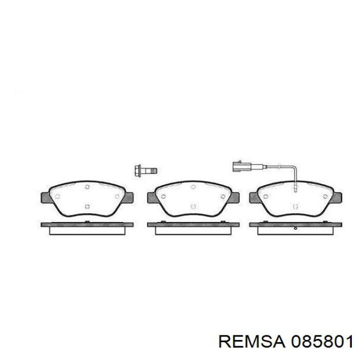 0858.01 Remsa колодки тормозные передние дисковые
