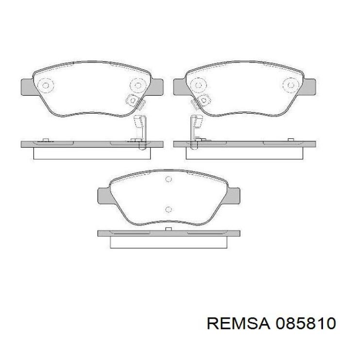 Передние тормозные колодки 085810 Remsa