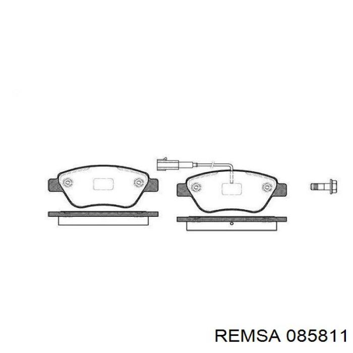 Передние тормозные колодки 085811 Remsa