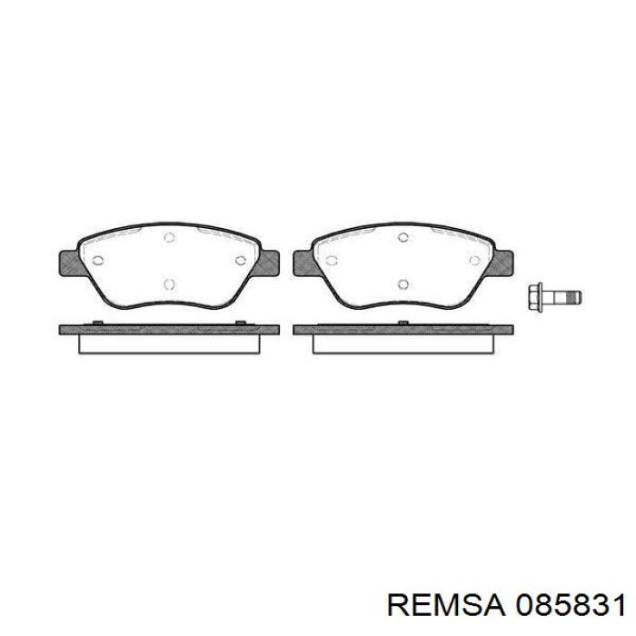 Передние тормозные колодки 085831 Remsa