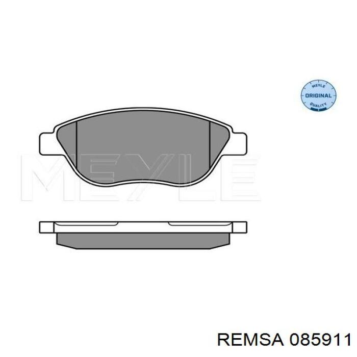Передние тормозные колодки 085911 Remsa