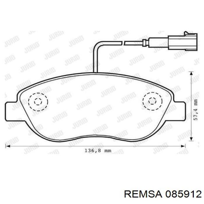 Купить 085912 Remsa Колодки тормозные