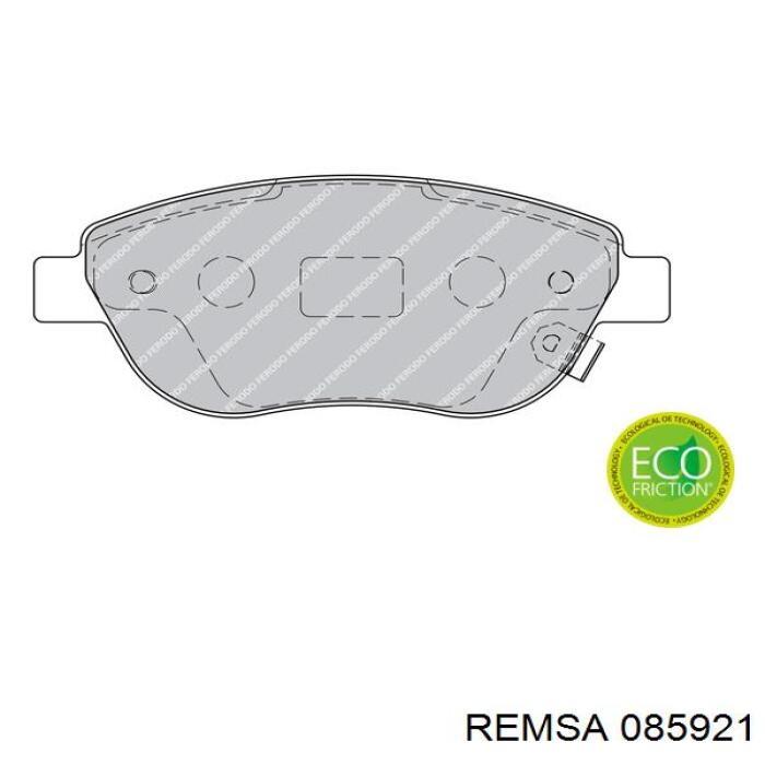 Купить 085921 Remsa Колодки тормозные