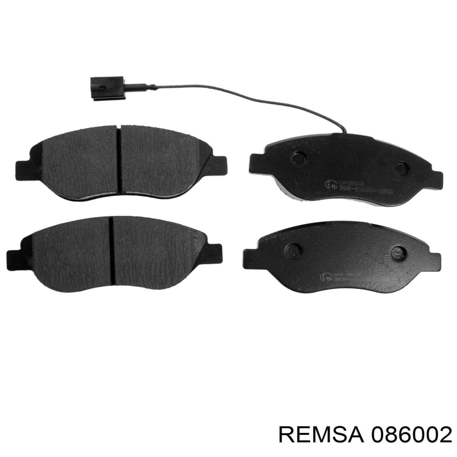 086002 Remsa колодки тормозные передние дисковые