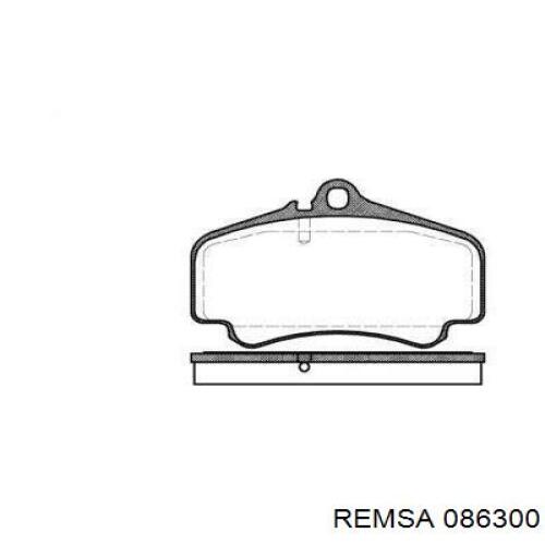 Передние тормозные колодки 086300 Remsa