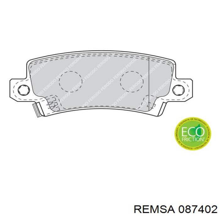 Колодки дисковые  Remsa 087402 цена, от 16.54 USD