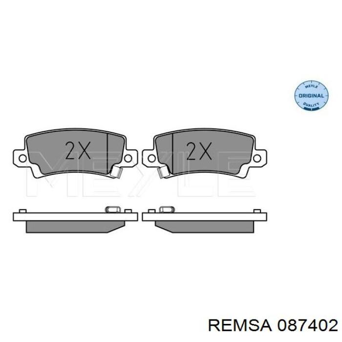 Купить 087402 Remsa Колодки тормозные задние, дисковые
