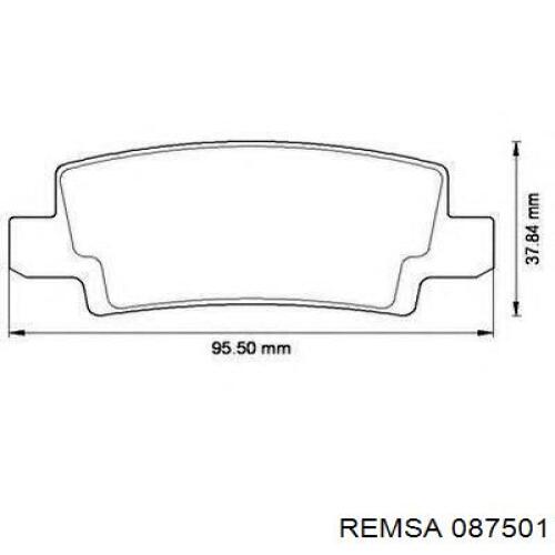 Тормозные колодки Remsa 087501